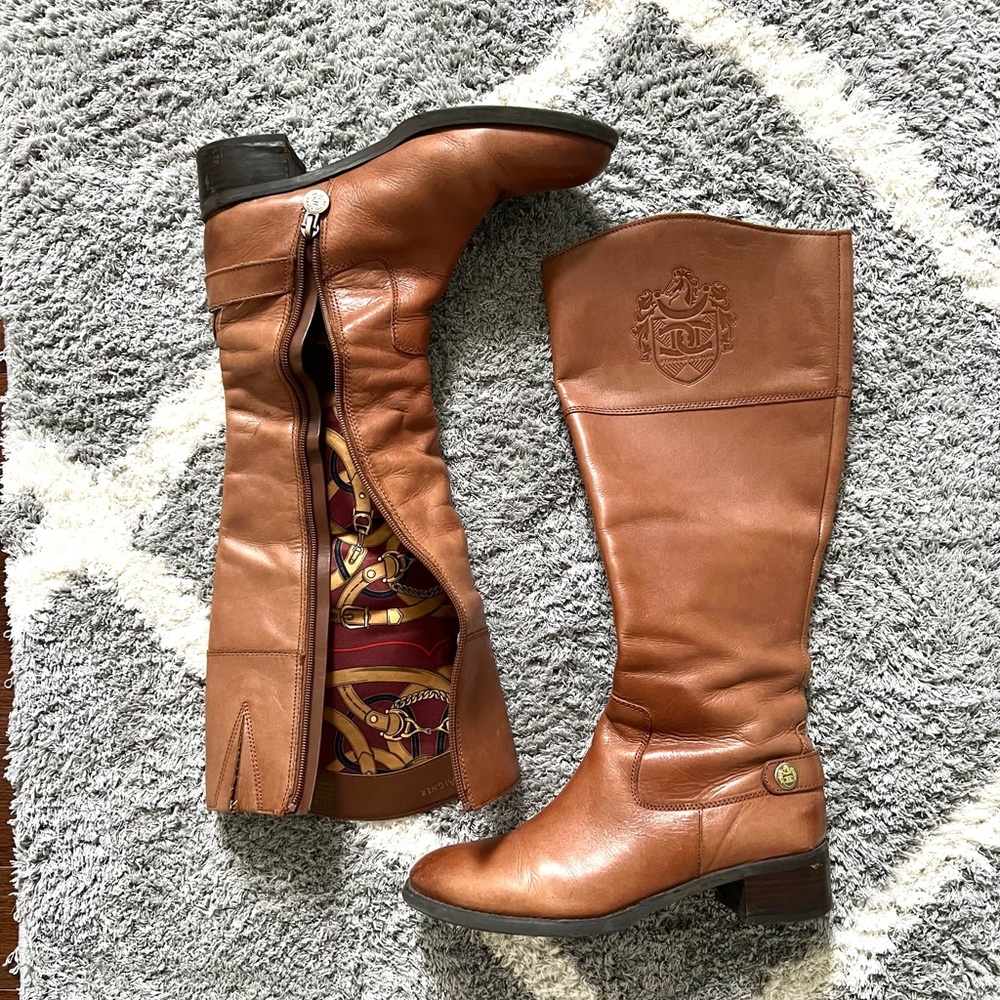 Leather boots